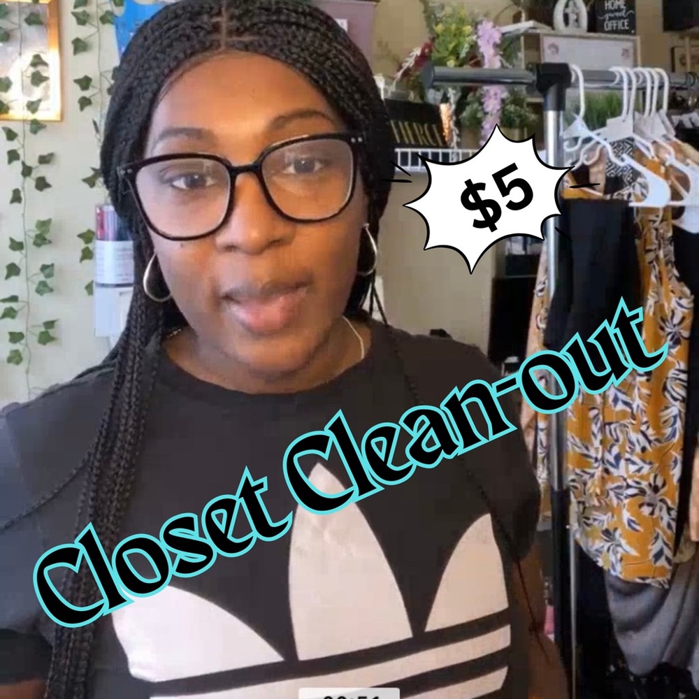 Live Show! Closet clean-out! Items starting at $5. Don’t miss out!